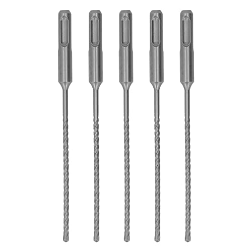 Happyfit 5 Stcs Rotary Hammerbohrer 160 mm Länge 2 Flöte selbst zentrierende Carbidspitze Aufprallbohrer für Ziegelstein Beton Beton (4mm) von HappyFit