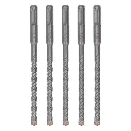 Happyfit 5 Stcs Rotary Hammerbohrer 160 mm Länge 2 Flöte selbst zentrierende Carbidspitze Aufprallbohrer für Ziegelstein Beton Beton (8mm) von HappyFit
