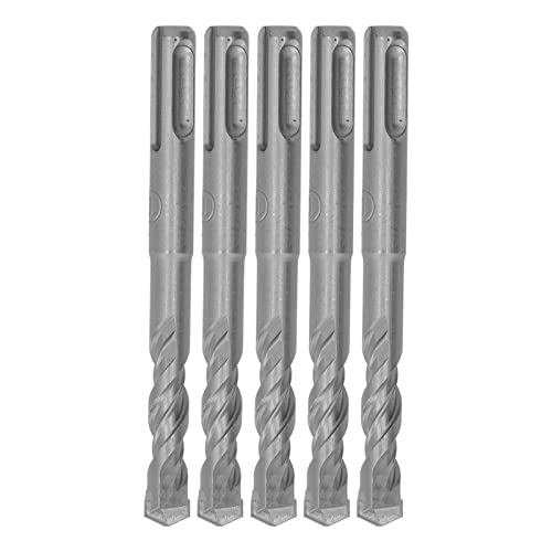 Happyfit 5pcs Rotary Hammer Bohrer Bit Zementte Carbidspitze Spiral 2 Flöten Aufprallbohrer für Ziegelstein 110 mm (10 mm) von HappyFit