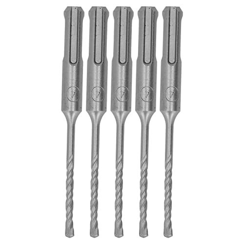 Happyfit 5pcs Rotary Hammer Bohrer Bit Zementte Carbidspitze Spiral 2 Flöten Aufprallbohrer für Ziegelstein 110 mm (4mm) von HappyFit