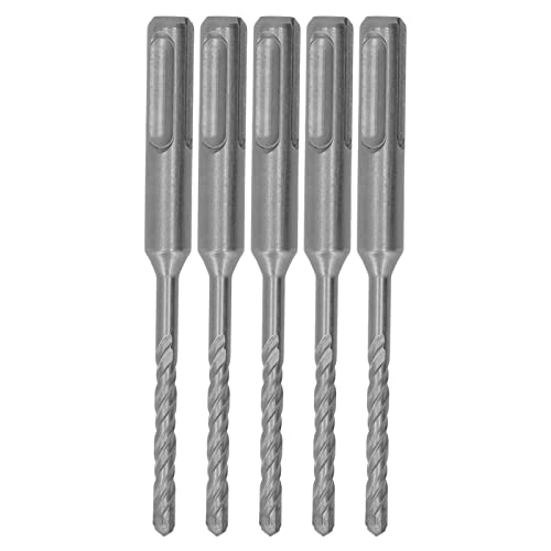 Happyfit 5pcs Rotary Hammer Bohrer Bit Zementte Carbidspitze Spiral 2 Flöten Aufprallbohrer für Ziegelstein 110 mm (5mm) von HappyFit
