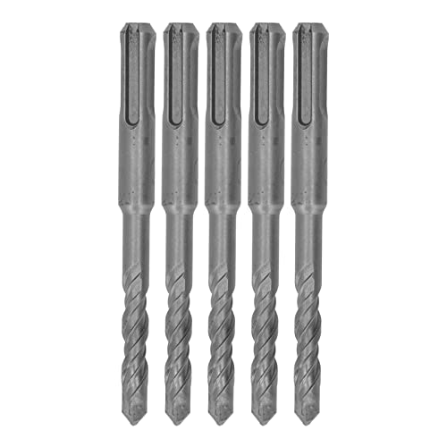 Happyfit 5pcs Rotary Hammer Bohrer Bit Zementte Carbidspitze Spiral 2 Flöten Aufprallbohrer für Ziegelstein 110 mm (8mm) von HappyFit
