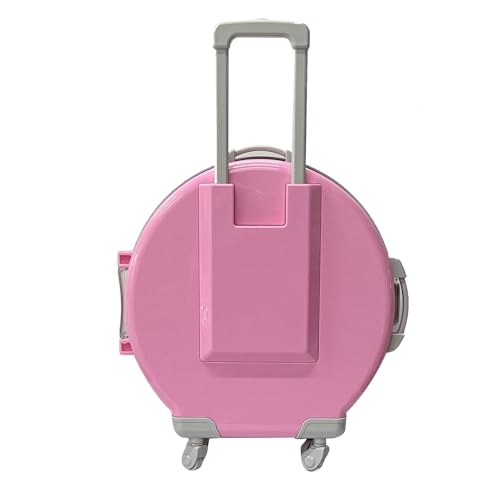 Happyfit Kinder Spielzeugorganisator Multifunktional Mini Round Koffer Form Kosmetik -Aufbewahrungsbox mit Rad für Reisen nach Hause (Rosenate) von HappyFit