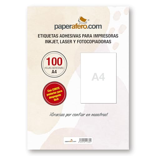 Etiketten Selbstklebend A4 Paperafero | 100 adressetiketten selbstklebend A4 | Aufkleber zum beschriften | Aufkleber Selbst gestalten von HappyMots