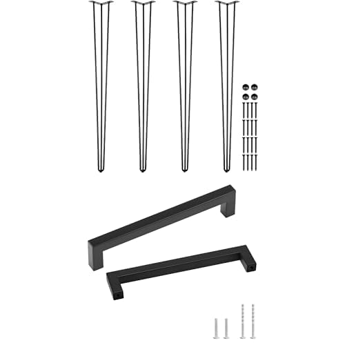 Happybuy VEVOR Tischbeine 4 STK. Haarnadelbeine 66 cm & 30er Set Möbelgriff Edelstahl Stangengriff 140x12x35mm/88x12x35mm Happybuy VEVOR Tischbeine 4 STK. Haarnadelbeine 66 cm & 30er Set Möbelgriff Edelstahl Stangengriff 140x12x35mm/88x12x35mm von Happybuy