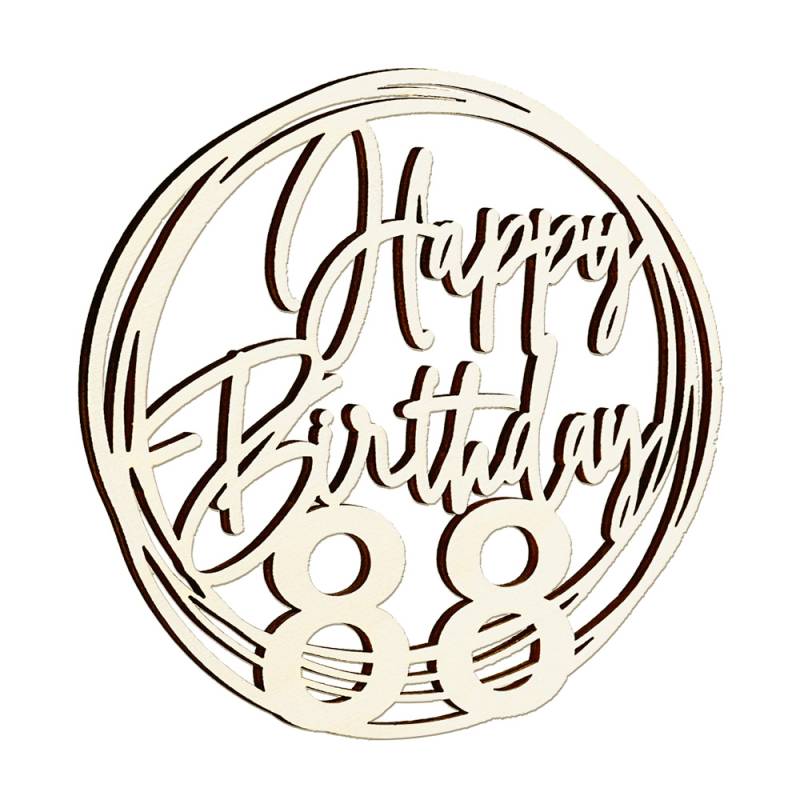 88 . Geburtstag Blumenstecker, Pflanzemstecker und Deko für Geschenke aus Holz geschnitten