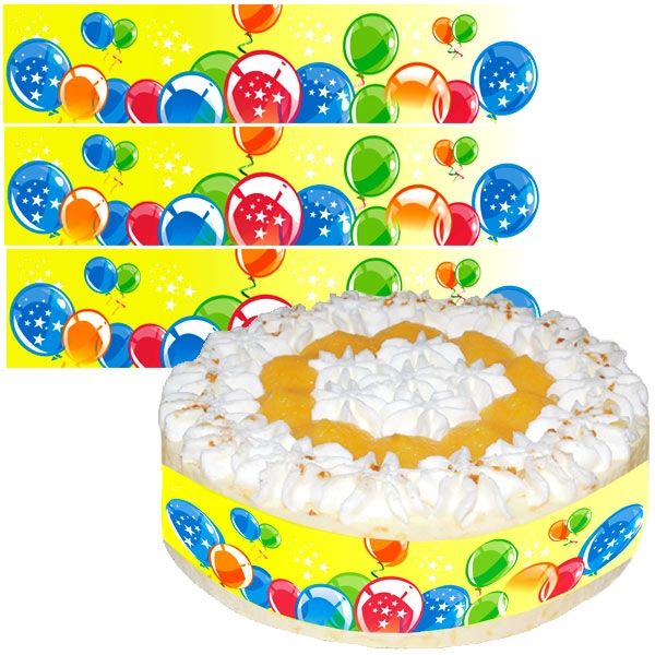 Ballon Tortenband aus Zuckerguss für Ballonparty zum Geburtstag von Happygoods GmbH
