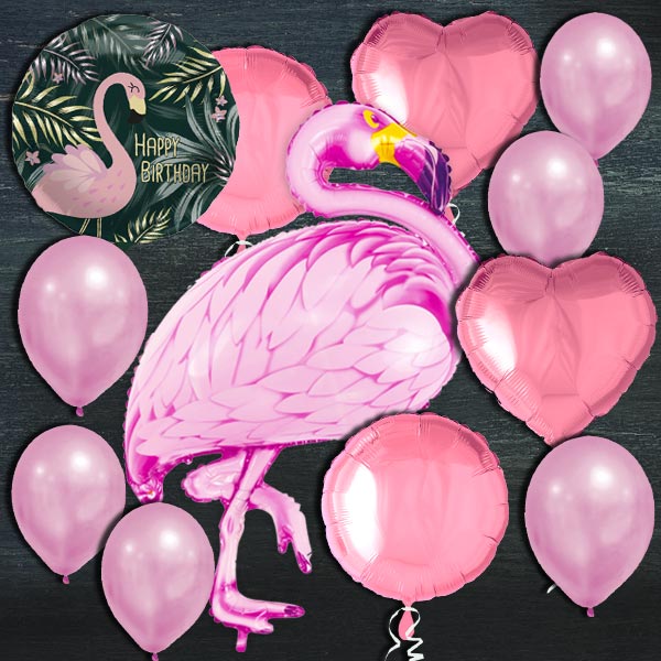 Ballongas-Set, Flamingo, 50er Heliumflasche + Ballons von Happygoods GmbH