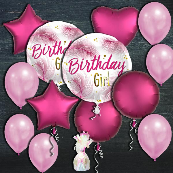 Ballongas-Set "Birthday Girl", 30er Heliumflasche + Ballons von Happygoods GmbH