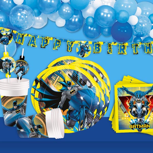 Batman Partyset XL, 118-teilig für 8 Kids von Happygoods GmbH