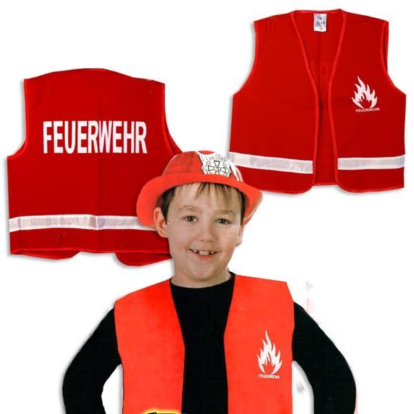 Feuerwehr-Weste Größe 128 Polyester für kleine stolze Feuerwehrmänner von Aurich