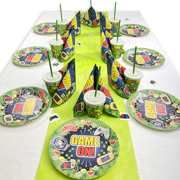 Game On Tischdeko Set bis 8 Kinder, 58-teilig von Geburtstagsfee