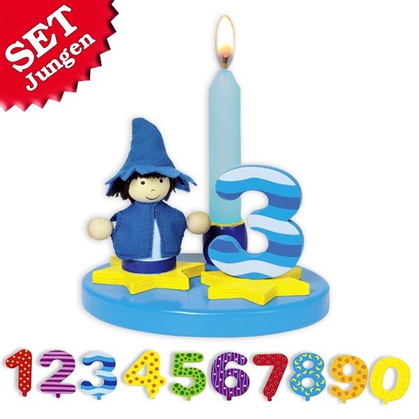 Geburtstagskind Junge, Tischdeko + Kerzen, Goki von Happygoods GmbH