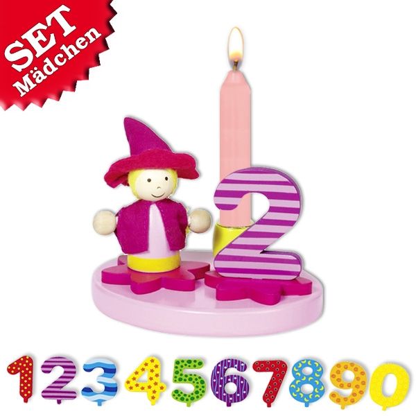 Geburtstagskind Mädchen, Tischdeko + Kerzen, von Goki von Happygoods GmbH