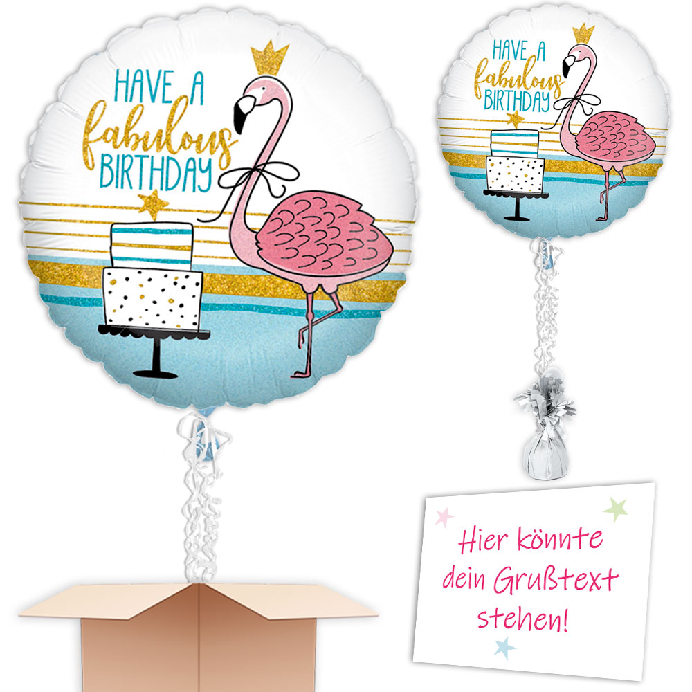 Happy Birthday Flamingo, Geburtstagsüberraschung im Karton von Happygoods GmbH