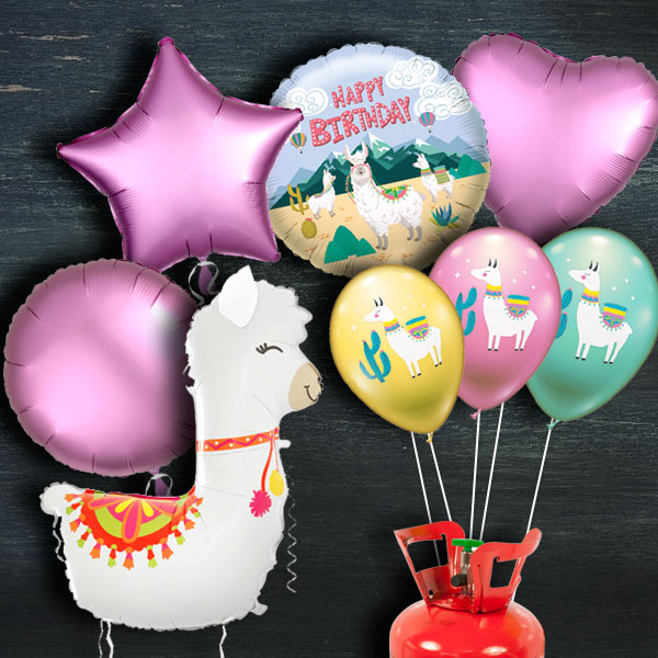 Heliumballon-Set "Lama", 12-teilig von Happygoods GmbH