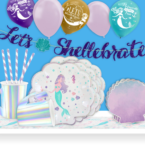 Meerjungfrau Partyset, 50-teilig für 6 Kids von Happygoods GmbH