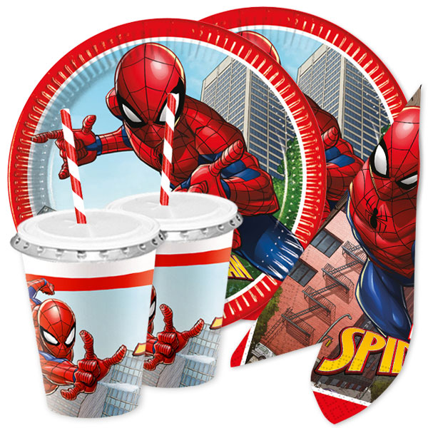 Spiderman Crime Fighters - Basic Set, 54-teilig für bis zu 8 Kids von Happygoods GmbH