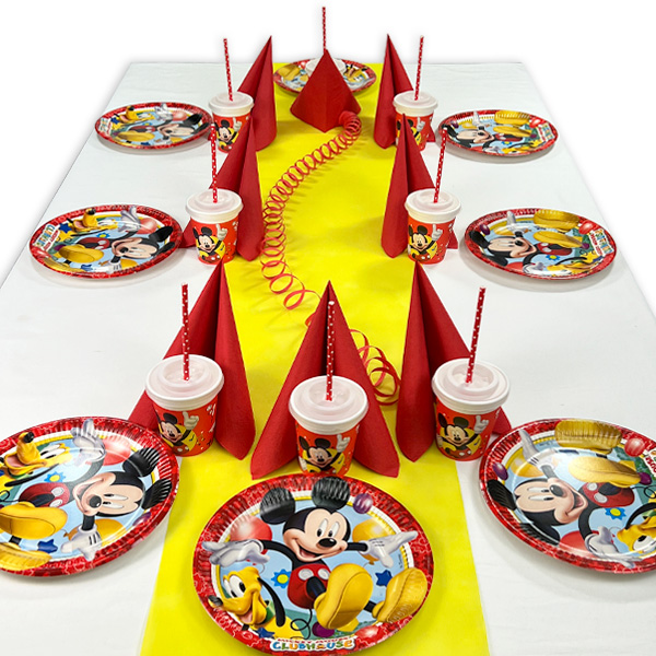 Tischdekoset Mickey Maus, 16 Gäste, 90-tlg. von Happygoods GmbH