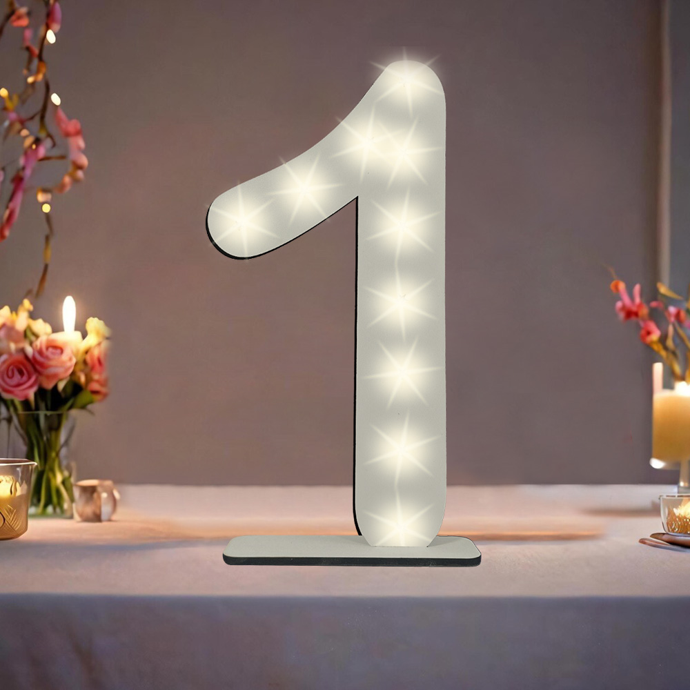 XXL Zahl weiß zum 1. Geburtstag, mit 20 LEDs, ca. 25cm x 50cm XXL Zahl weiß zum 1. Geburtstag, mit 20 LEDs, ca. 25cm x 50cm von Happygoods GmbH