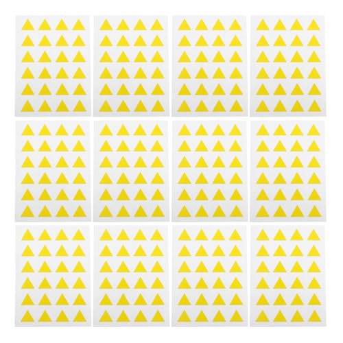 Happyyami 1 Dreiecksetikett Dreieckige selbstklebende Aufkleber Belohnungsaufkleber in Dreiecksform Verschieben von Etiketten Aufkleber Beschriftungen Kupferplattenaufkleber von Happyyami