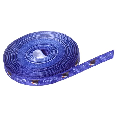 Happyyami 1 Rolle Abschlussfeier Geschenkband Robustes Polyesterband für Diy Projekte und Dekorationen Blau für Unvergessliche Feiern und Kreative Bastelarbeiten von Happyyami