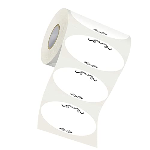 Happyyami 1 Rolle Kraftpapier Etiketten Aufkleber für Dosen Selbstklebende Label Sticker für Einfrieren Beschriftung und Organisation für Küche und Aufbewahrung von Happyyami