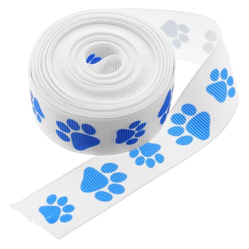 Happyyami 1 Rolle Paw Print Geschenkband aus Polyester für Kreative Bastelprojekte und Geschenkverpackungen Breit Yards für Diy und Partys von Happyyami