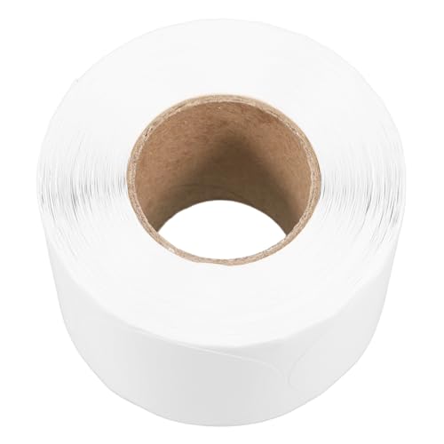 Happyyami 1 Rolle Rundes Thermoetikett Thermoaufkleber bedruckbare Etiketten runde aufkleberetiketten Thermalaufkleber leeres Thermoetikettenpapier leere Etiketten Thermopapier Weiß von Happyyami