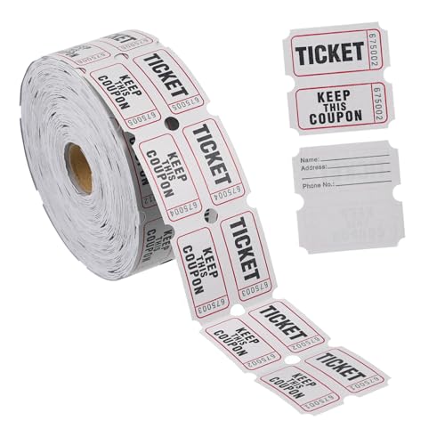 Happyyami 1 Rolle Ticket Verlosen Coupon Etikett Karten Für Party Karten Für Konzert Eintrittskarten Für Veranstaltungen Beschichtetes Papier Light Grey von Happyyami