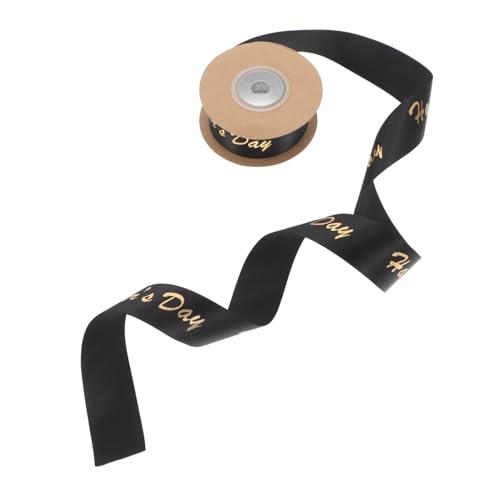 Happyyami 1 Rolle Vaterstag Geschenkband Schwarzes Polyesterband mit Goldprägung Yards für Geschenkverpackung Kuchendekoration und Partybedarf Happyyami 1 Rolle Vaterstag Geschenkband Schwarzes Polyesterband mit Goldprägung Yards für Geschenkverpackung Kuchendekoration und Partybedarf von Happyyami