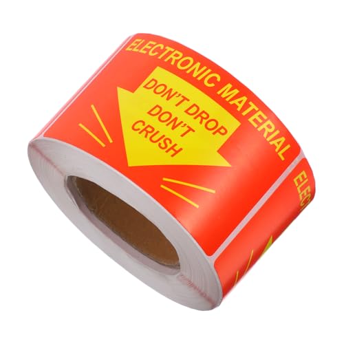 Happyyami 1 Rolle Versandaufkleber Kleinunternehmensbedarf Versandetiketten Zerbrechlichkeitsaufkleber Für Den Versand Verpackungsetiketten Für Den Umzug Aufkleber „Vorsicht Beim von Happyyami