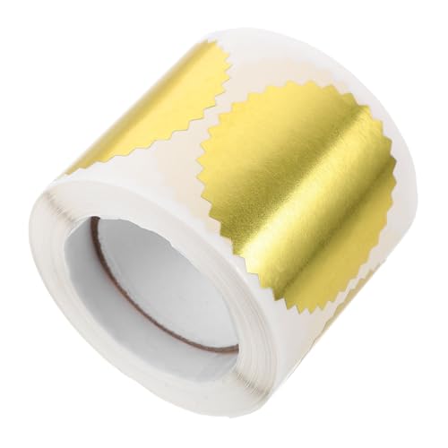 Happyyami 1 Rolle Zertifikat Aufkleber Medaillen Aufkleber für Abschlusszeugnisse Elegante Siegel für Auszeichnungen Selbstklebend und Vielseitig Einsetzbar von Happyyami