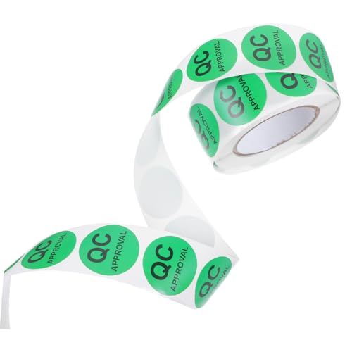 Happyyami 1 Rollkleber Qc -etiketten Für Qualitätskontrollen Runde Inspektionsaufkleber Mit Schwarzem Text Für Lager- Und Produktionstest -qualitätsteststatus -etiketten Für Inventar Happyyami 1 Rollkleber Qc -etiketten Für Qualitätskontrollen Runde Inspektionsaufkleber Mit Schwarzem Text Für Lager- Und Produktionstest -qualitätsteststatus -etiketten Für Inventar von Happyyami