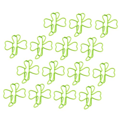 Happyyami 1 Satz 15 Stück Kleeblatt-Lesezeichen süße grüne Blattnotizclips Schreibwaren-Clip süße Büroklammern Kreativ Kleeblatt-Büroklammern test Papier Umspritzen Green Happyyami 1 Satz 15 Stück Kleeblatt-Lesezeichen süße grüne Blattnotizclips Schreibwaren-Clip süße Büroklammern Kreativ Kleeblatt-Büroklammern test Papier Umspritzen Green von Happyyami