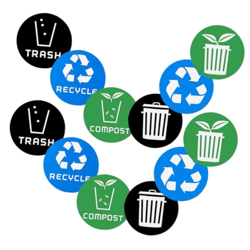 Happyyami 1 Satz Aufkleber Für Die Mülltrennung Recycling-aufkleber Für Mülleimer Recyclingbehälter Recycling-schild-aufkleber Recycling-aufkleber Für Die Tonne Müllbehälter Pvc 12 Stück Happyyami 1 Satz Aufkleber Für Die Mülltrennung Recycling-aufkleber Für Mülleimer Recyclingbehälter Recycling-schild-aufkleber Recycling-aufkleber Für Die Tonne Müllbehälter Pvc 12 Stück von Happyyami