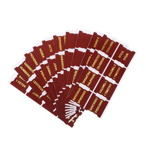 Happyyami 1 Satz Bibel-Lederetikett Bibel-Etiketten-Tabs leere Bibelregisterkarten Buchregisterkarten Bibelstudium klein bible tabs Bibelaufkleber Bibelbuch-Tabs zum Lernen Index-Tabs Coffee von Happyyami