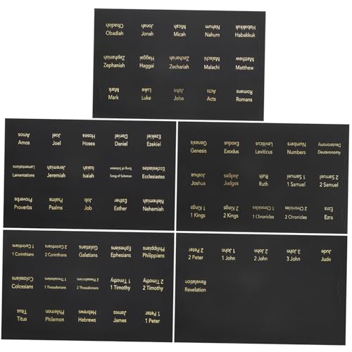 Happyyami 1 Satz Bibelindex-tags Buchregisterkarten Bibel Liefert Tabs Für Die Bibelseite Kleine Bibel-tabs Bibelbuch-tabs Zum Lernen Bibel-etiketten-tabs Pvc Selbstklebend Black 5blätter Happyyami 1 Satz Bibelindex-tags Buchregisterkarten Bibel Liefert Tabs Für Die Bibelseite Kleine Bibel-tabs Bibelbuch-tabs Zum Lernen Bibel-etiketten-tabs Pvc Selbstklebend Black 5blätter von Happyyami