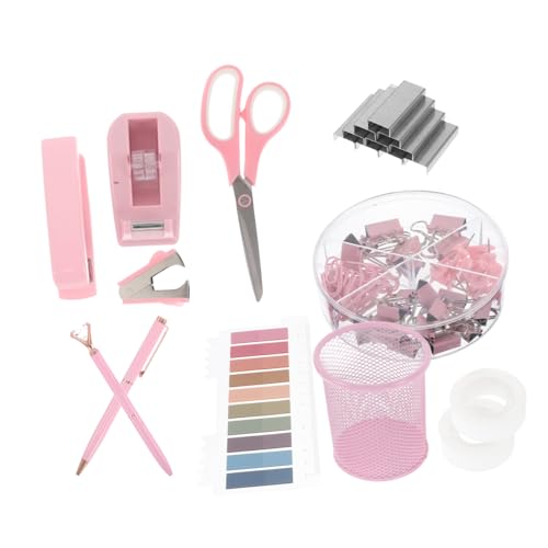 Happyyami 1 Satz Bürobedarf Set für Frauen Schreibtisch Organizer mit Heftgerät Klebebandabroller und Heftklammern Stilvolle Bürozubehörteile für Schule Büro und Besprechungsräume Happyyami 1 Satz Bürobedarf Set für Frauen Schreibtisch Organizer mit Heftgerät Klebebandabroller und Heftklammern Stilvolle Bürozubehörteile für Schule Büro und Besprechungsräume von Happyyami