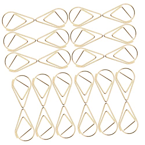 Happyyami 1 Satz Büroklammer Büroartikel Büromaterial Büro Accessoires Greifclip Papierklammern Glatt Bürobedarf Ordnerklammern Farblich Sortiert Lustige Papierclips Metall Golden 50 Stück von Happyyami