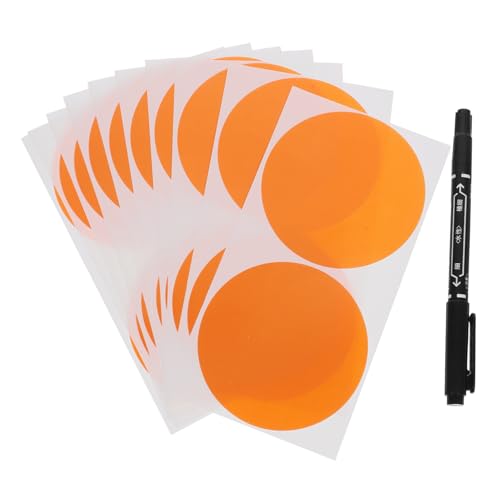 Happyyami 1 Satz Farbpunkt-aufkleber Weiße Klebeetiketten Punktaufkleber Mit Farbcodierung Band Schwere Streifen Kreis Runden Farbig Etiketten Kleben Klebrig Flecken Punkte Papier Orange von Happyyami