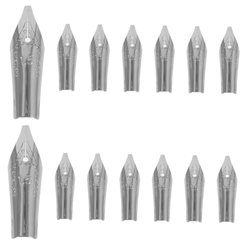 Happyyami 1 Satz Füllfederhalter Sailor Tip Ersatz Zeichenspitze Feine Federn Für Kalligraphie Schreiben Erwachsene Stiftzubehör Füllfederhalter Zubehör Silber Metall 20 Stück von Happyyami