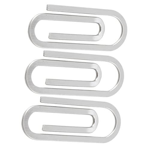 Happyyami 1 Satz Geldbörse Büroartikel Bürobedarf Geldklammer Bürozubehör Portemonnaie Clip Bunt Papierklammern Clip Zur Dateibefestigung Tasche Büroklammern Rostfreier Stahl Silver 3 Stück von Happyyami