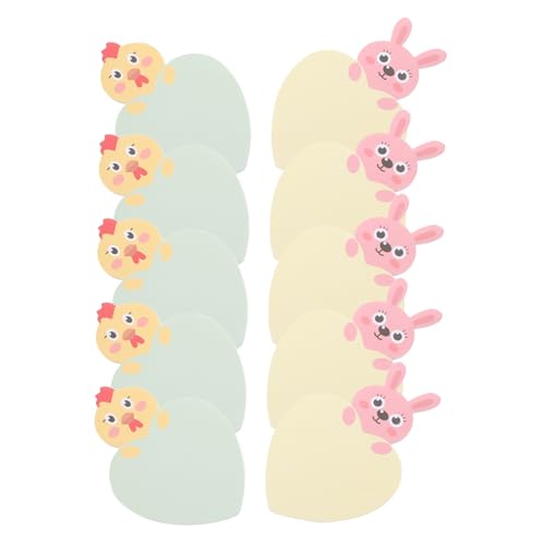 Happyyami 1 Satz Hähnchen-Hasen- -Notizen süße Notizbilder lustige Notizpolster Nette Notizpolster kawaii bürobedarf Papier von Happyyami