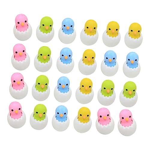 Happyyami 1 Satz Lustige Küken Radiergummis Für Ostern Für Kindergarten Und Schule Zufällige Dekorative Und Praktische Schreibwaren Zufällige Farbe 24 Stück von Happyyami