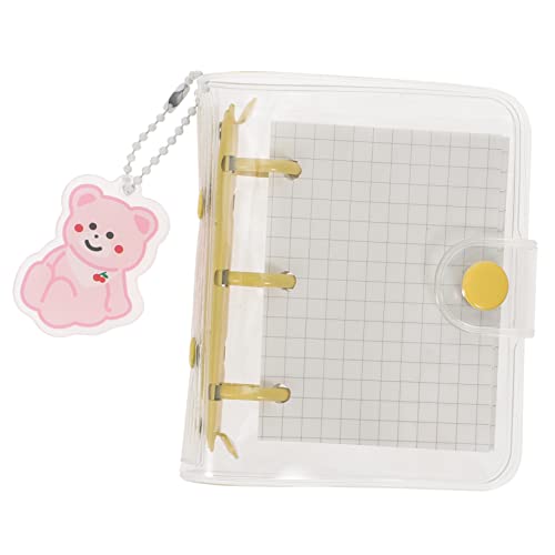 Happyyami 1 Satz Mini Transparent Ring Binder Cover Teiliges mit Blättern Gelb Aufbewahrungstasche und Bärenanhänger Notizbuch für DIY Scrapbooking und Kreative Notizen Happyyami 1 Satz Mini Transparent Ring Binder Cover Teiliges mit Blättern Gelb Aufbewahrungstasche und Bärenanhänger Notizbuch für DIY Scrapbooking und Kreative Notizen von Happyyami