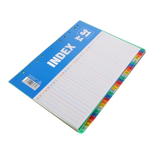 Happyyami 1 Satz Trennblätter mit Löchern Zahlenregister für Ordner und Notizbuch Kompatibel mit Standardordnern Einfache für Büro und Schule Happyyami 1 Satz Trennblätter mit Löchern Zahlenregister für Ordner und Notizbuch Kompatibel mit Standardordnern Einfache für Büro und Schule von Happyyami