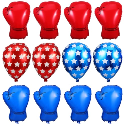 Happyyami 1 Set Folienballons: Aufblasbare Boxhandschuhe/Sandsackballon – Box-Geburtstagsparty-Dekorationen – Kickbox-Partyzubehör für Jungen – Wrestling-Dekoration von Happyyami