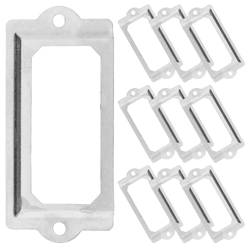 Happyyami 1 Set Visitenkartenrahmen Schubladenkarten Visitenkartenhalter Ausweishalter Mit Vintage Etiketten Aus Stahl Aufbewahrungs Organizer Halter Namenskartenhalter Für Schrank von Happyyami
