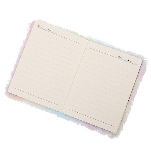 Happyyami 1 Stück Mini Notizbuch mit Plüschbezug und Herzmuster Farbiger Wochenplaner und Tagebuch für Schule Büro und Zuhause für Kreative Aufzeichnungen und Erinnerungen von Happyyami
